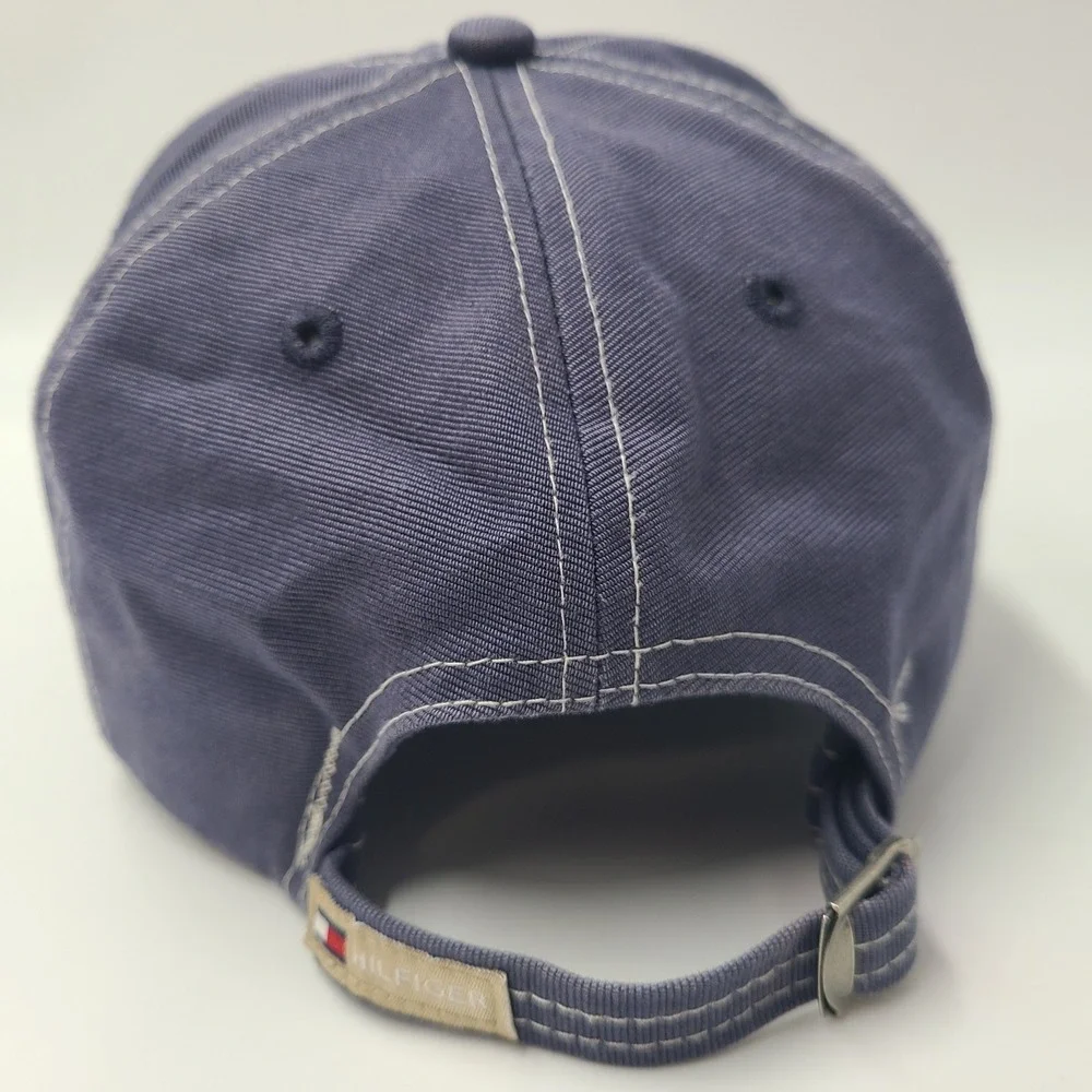 Tommy‎ Hilfiger Hat Strapback Blue Gold 1985 H Logo Cotton Casual Preppy Dad Men